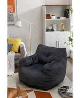 Slickblue Soft Velvet Fabric Bean Bag Chair Filled with Memory Foam for Ultimate Comfort and Support