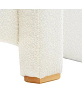 Mirod Sleek Right-Angle Armrests, Ergonomic Lumbar Support, Square Wooden Block Legs, Inclined Seat for Comfort, Artistic Statement Piece for Living r