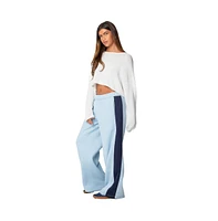 Edikted Women's Contrast Panel Sweatpants - Light