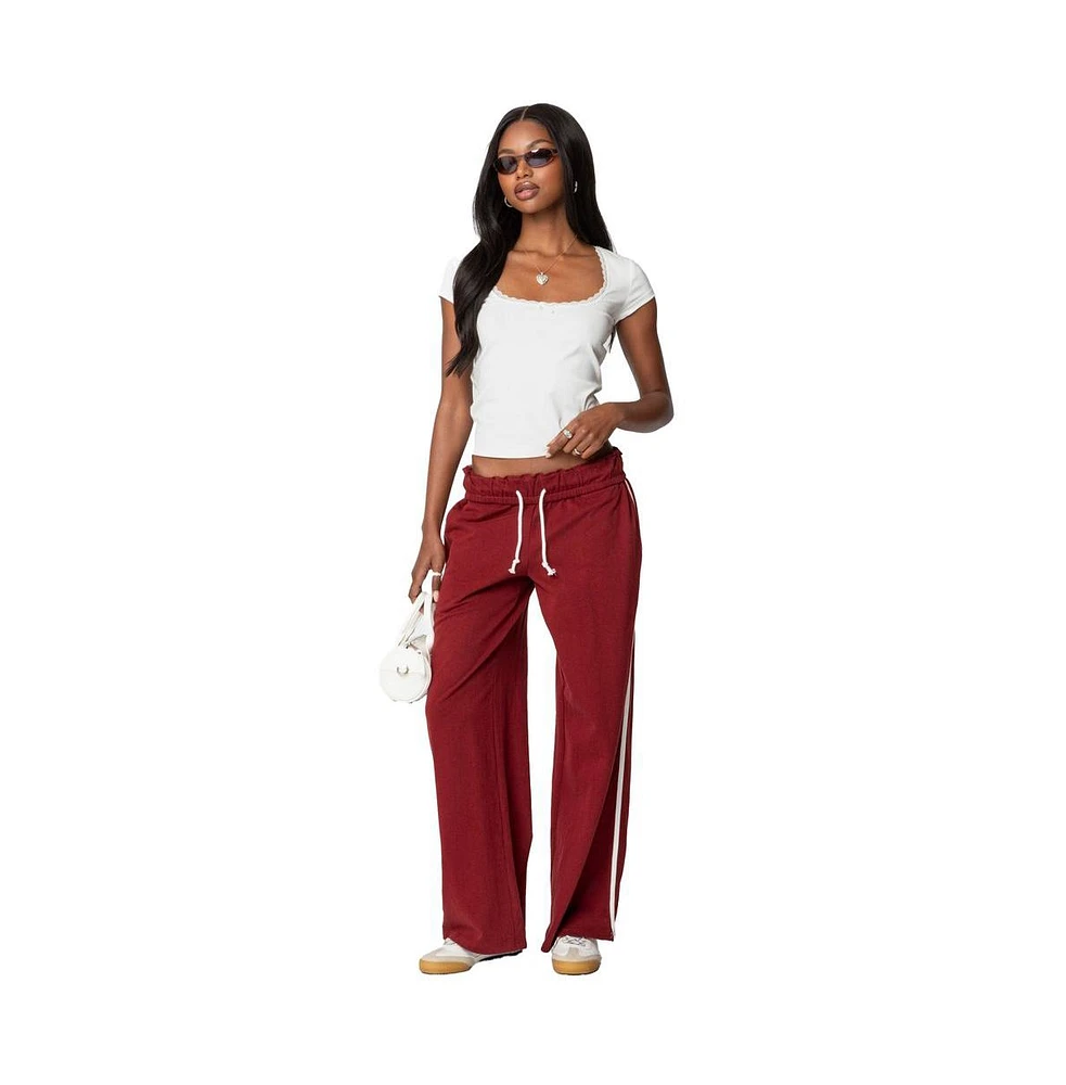 Edikted Women's Chance Fold Over Sweatpants