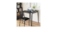 gaomon Dining Table for 2, Small Table and Chairs Set of 2, Square Dinette Set for 2, Dinner Table Set,Black