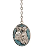 2028 Enamel Double Cat Locket Necklace