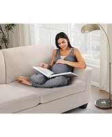 gaomon 83" Loveseat Sofa for Living Room, Modern Simple White Teddy Couch with Wide Armrest, Sturdy Wood Structure