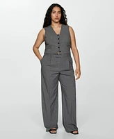 Mango Women's Pinstriped Suit Vest