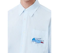 Lacoste Men's Relaxed-Fit Crocodile Graphic Shirt - E7B