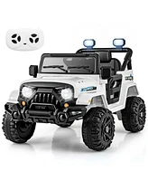 Hongge 12V Kids Ride on Truck Car with Remote Control Threaded Wheels and 3 Speeds