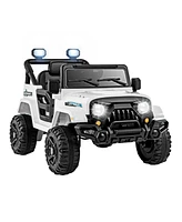 Hongge 12V Kids Ride on Truck Car with Remote Control Threaded Wheels and 3 Speeds