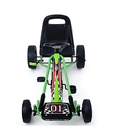 Hongge 4 Wheels Kids Ride On Pedal Powered Bike Go Kart Racer Car Outdoor Play Toy