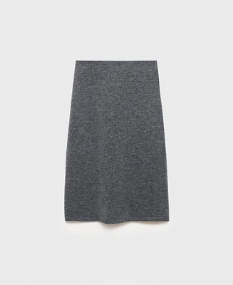 Mango Women's Flared Knitted Skirt