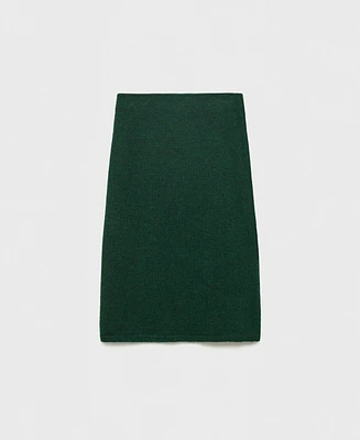 Mango Women's Flared Knitted Skirt