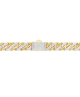 Men's Diamond Curb Link Chain 22" Statement Necklace (5 ct. t.w.) Sterling Silver or 14k Gold-Plated