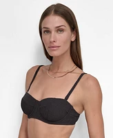 Dkny Women's Textured Molded Balconette Bikini Top