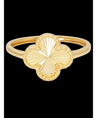 Devata Clover Ring in 14K Gold, Size 6