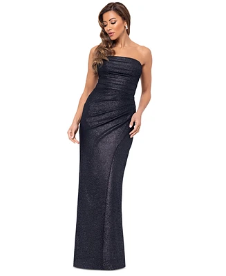 Xscape Women's Metallic Strapless Gown