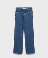 Mango Women's Contrast Details Bannack Jeans