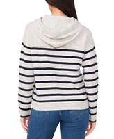 Vince Camuto Women's Striped Hoodie Sweater