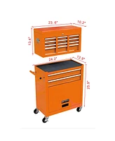 Slickblue High Capacity 8-Drawer Rolling Tool Chest with Wheels for Convenient Storage and Mobility