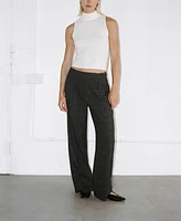 Mango Women's Tweed Straight Pants