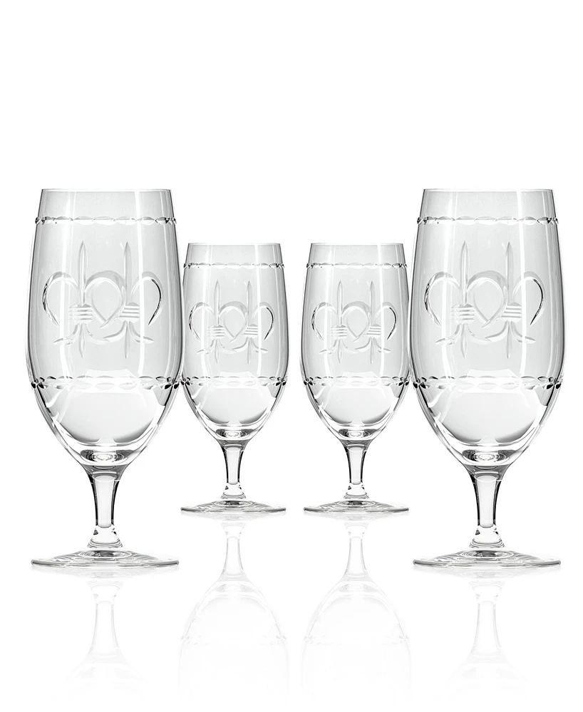 Rolf Glass Fleur De Lis Iced Tea Glass 16oz