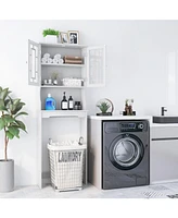 Sugift Bathroom Spacesaver Over the Toilet Door Storage Cabinet