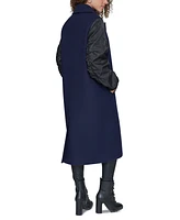Karl Lagerfeld Paris Women's Double-Breasted Notch-Collar Coat