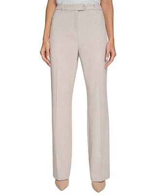 Calvin Klein Women's Textured Straight-Leg Pants