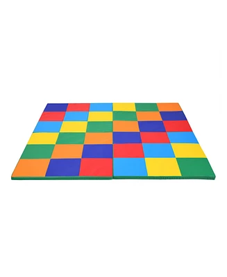 Hongge 58 Inch Toddler Foam Play Mat Baby Folding Activity Floor Mat