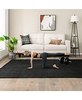 Hongge 12-Piece Puzzle Interlocking Flooring Mat with Anti-Slip and Waterproof Surface