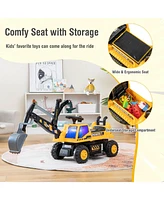 Hongge Kids Astm Certificated Powered Ride On Bulldozer with Front Digger Shovel