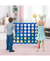 Sugift Jumbo 4-to-Score Giant Game Set with 42 Jumbo Rings and Quick-Release Slider-Red