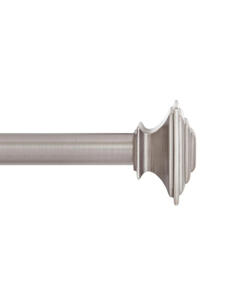 Kenney Mission 1 Inch Premium Decorative Curtain Rod in Pewter for Stylish Window Treatments