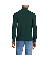 Lands' End Men's Long Sleeve Washable Merino Wool Quarter Zip Sweater