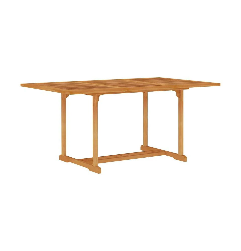 vidaXL Patio Table 59.1"x35.4"x29.5" Solid Teak Wood