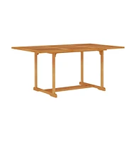 vidaXL Patio Table 59.1"x35.4"x29.5" Solid Teak Wood