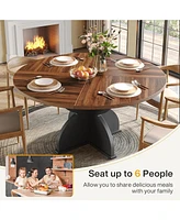 Tribesigns Round Dining Table for 4-6 People, 47