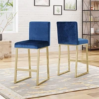 Luxurious Velvet Barstools: Modern Glam With Iron Legs