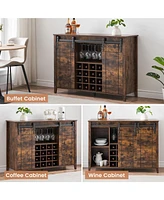 gaomon Farmhouse Coffee Bar Cabinet with Storage