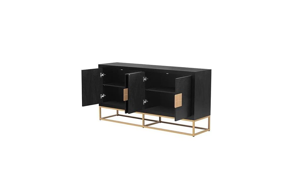 Slickblue Luxury Cabinet with Unique Support Legs & Adjustable Shelves Elegant Storage Solution for Any Room