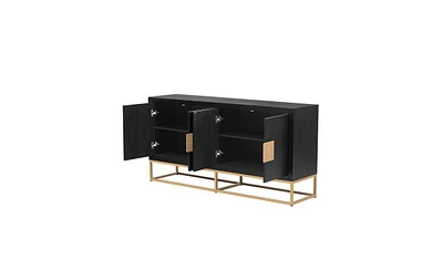 Slickblue Luxury Cabinet with Unique Support Legs & Adjustable Shelves Elegant Storage Solution for Any Room