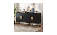 Slickblue Luxury Cabinet with Unique Support Legs & Adjustable Shelves Elegant Storage Solution for Any Room