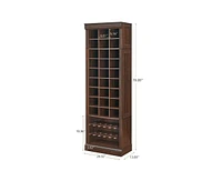 gaomon Shoe Storage Cabinet, Freestanding Tall Closet Shoe Organizer with Cubbies for 33 Pairs, Wooden Shoe Rack for Closet, Entryway, Living Room