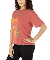 Hurley Juniors' Whimsical Toad Slim Boyfriend-Fit T-Shirt