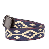 La Matera Men's Paloma Woven Belt Chocolate