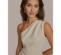 Donna Karan New York Women's Asymmetric-Neck Sheath Dress