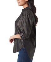 Gloria Vanderbilt Petite Amanda Sparkle Button-Front Shirt