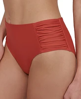 Dkny Women's High-Waist Side-Shirred Bikini Bottoms