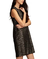 Lucky Brand Women's Sequin Shift Mini Dress