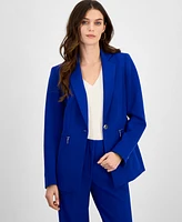 Anne Klein Women's Notched Collar One-Button Blazer