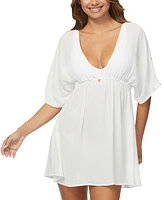 Raisins Juniors' Island Plunge V-Neck Cover-Up Tunic