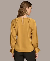 Donna Karan New York Women's Chain-Hardware Long-Sleeve Blouse